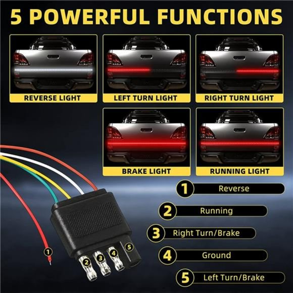 6 Pcs Tailgate Light Bar 60 Inch Truck Bed Light Strip 108 LED Light Strip - Picture 2 of 6